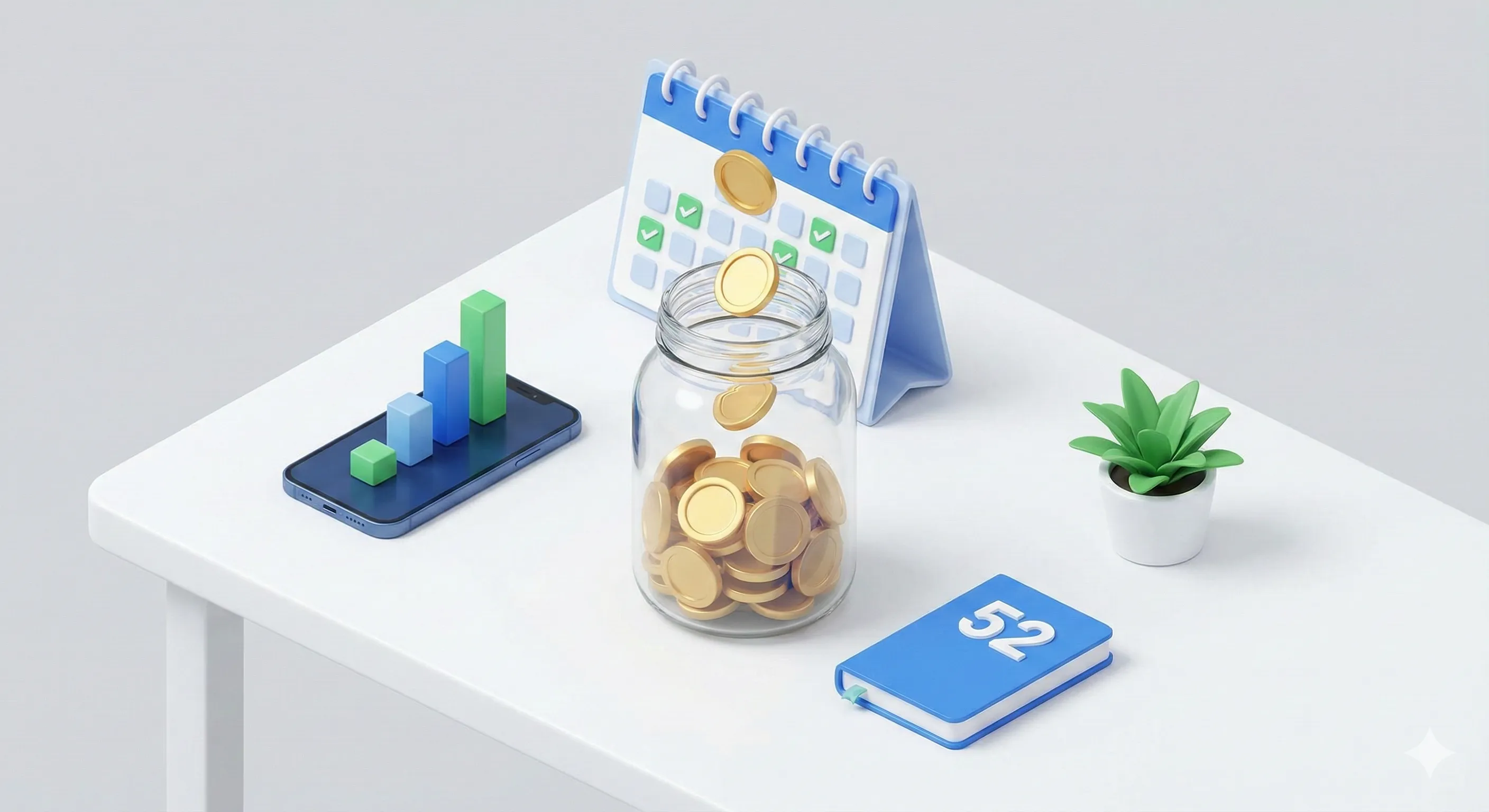 Le défi des 52 semaines : Économisez près de 1 400 € sans vous en rendre compte